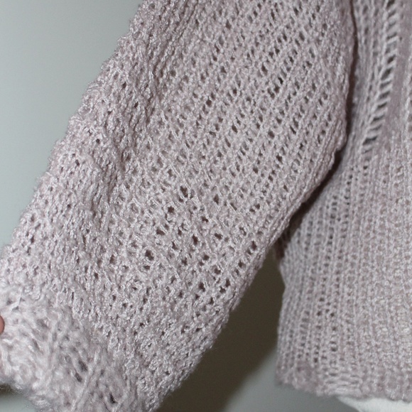 Wild Fable, dusty rose crochet cardigan sweater....... - Picture 5 of 10